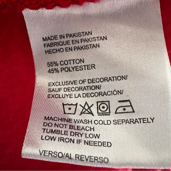 ❤️ Heart Print Sweatshirt Women's XL Red White Maximalist Dopamine Love‎ - Picture 14 of 16